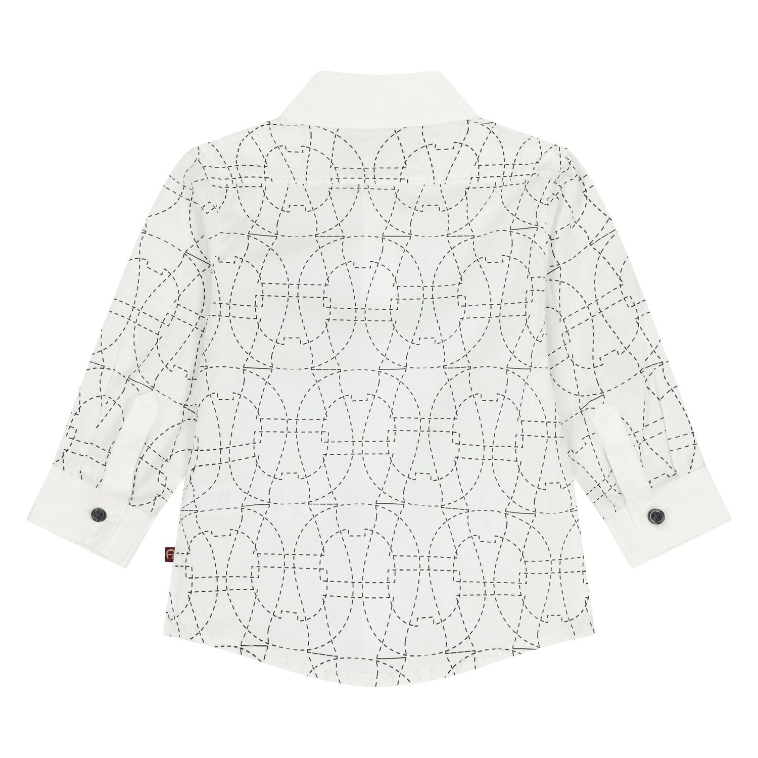 Younger Boys White Logo Shirt, 1, hi-res