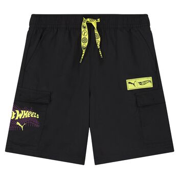 Boys Black Logo Shorts