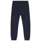 Girls Navy Blue Logo Joggers , 2, hi-res