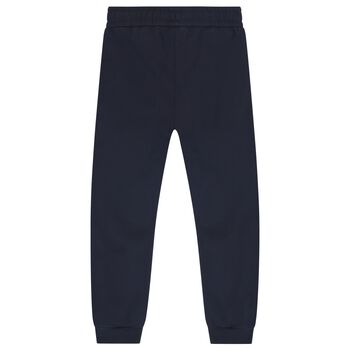 Girls Navy Blue Logo Joggers 