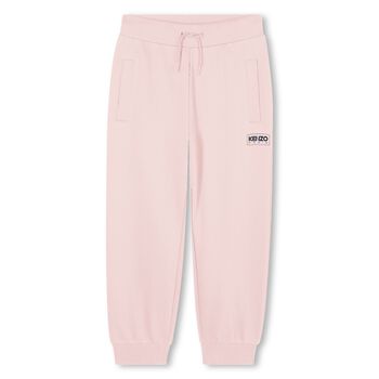 Girls Pink Logo Joggers