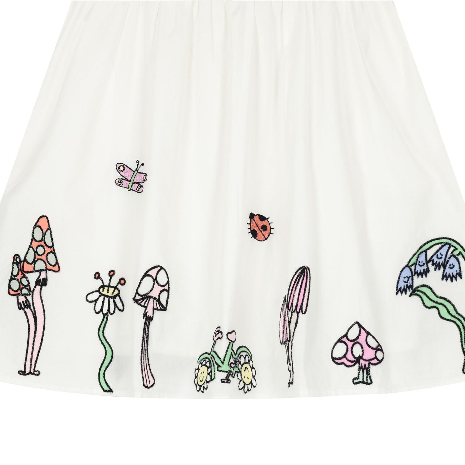 Girls Ivory Flower Dress, 1, hi-res