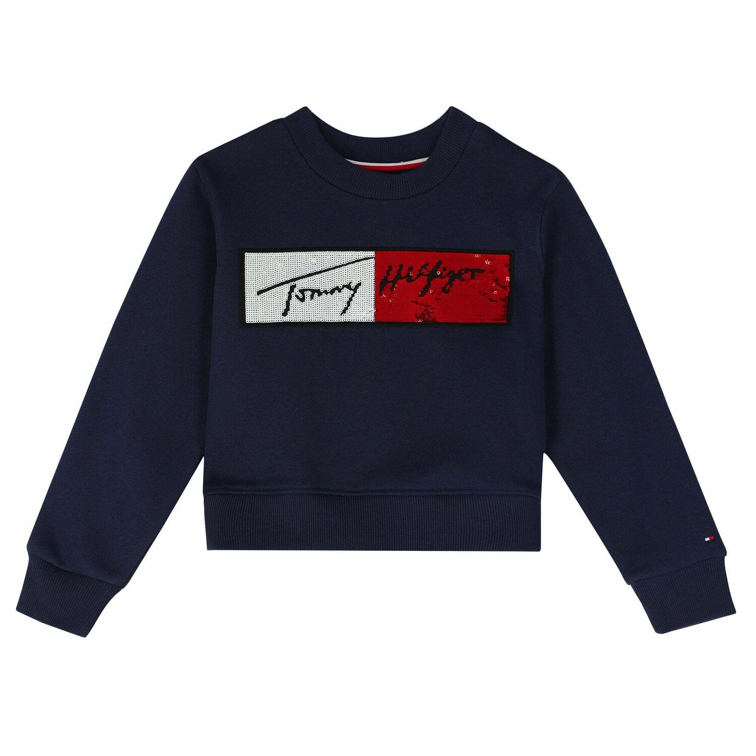 Girls Navy Blue Logo Sweatshirt, 2, hi-res image number null