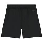 Boys Black Logo Shorts, 1, hi-res