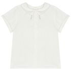 Baby Boys White & Beige Shorts Set, 1, hi-res