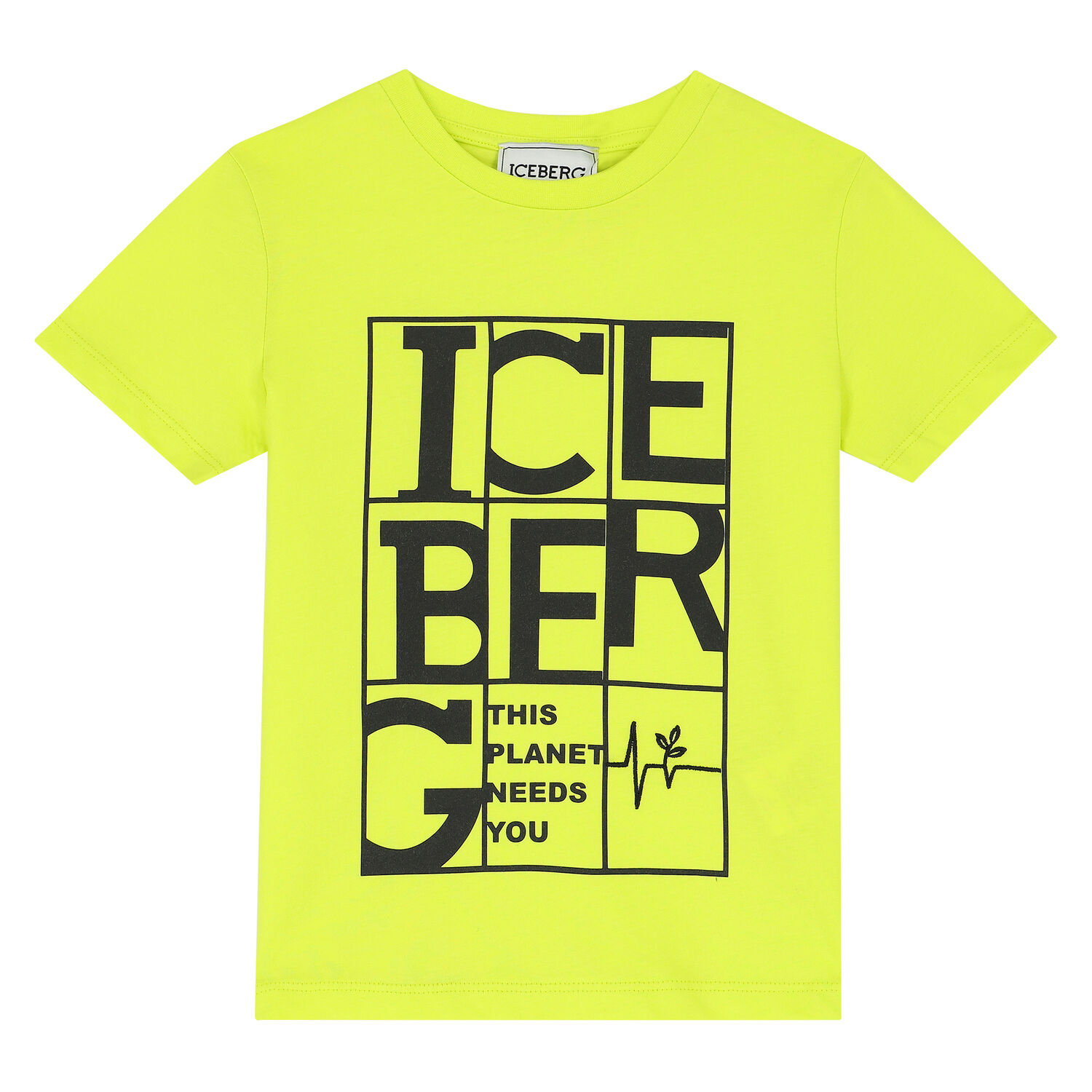 Boys Neon Green Logo T-Shirt, 1, hi-res