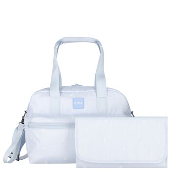 Baby Boys Blue Logo Changing Bag