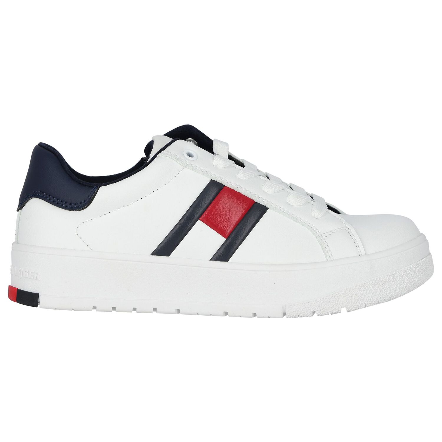 Boys White Logo Trainers, 1, hi-res