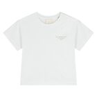 Younger Girls White Logo T-Shirt, 1, hi-res