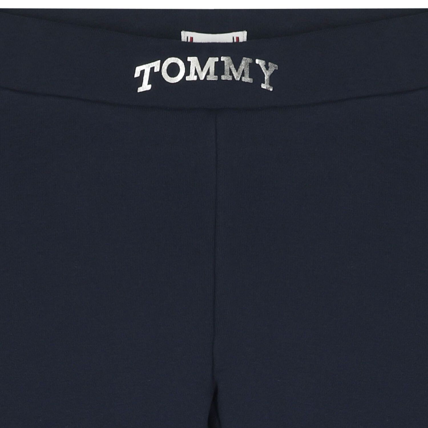 Girls Navy Blue Logo Leggings, 1, hi-res