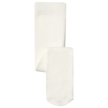 Baby Girls White Logo Tights