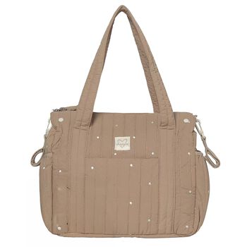 Beige Polka Dot Baby Changing Bag ( 37cm )