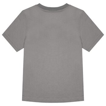 Boys Grey & Black Logo T-Shirt