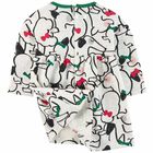 Girls White Printed Dress, 1, hi-res