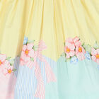 Girls Yellow Floral Dress, 1, hi-res