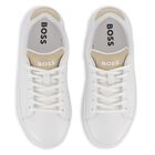 Boys White Logo Trainers, 1, hi-res