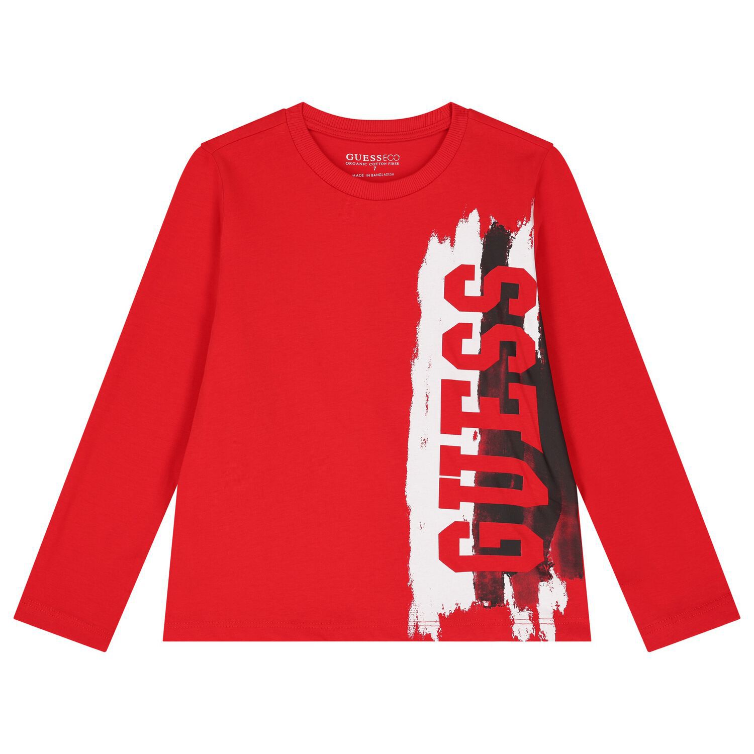 Boys Red Logo Long Sleeve Top, 2, hi-res