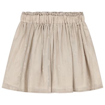 Girls Gold Logo Skirt