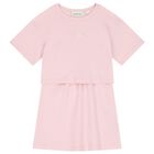 Girls Pink Logo Dress, 2, hi-res