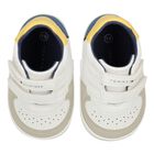 Baby Boys White & Beige Pre Walker Shoes, 1, hi-res