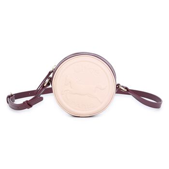 Girls Beige Horse Medal Shoulder Bag ( 13cm )