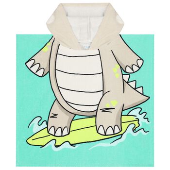 Baby Boys Green Dinosaur Towel