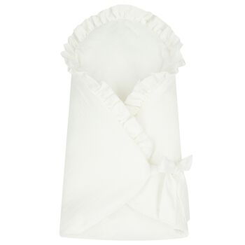 Baby Girls Ivory Ruffled Nest