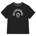 Boys Black Logo T-Shirt, 1, hi-res