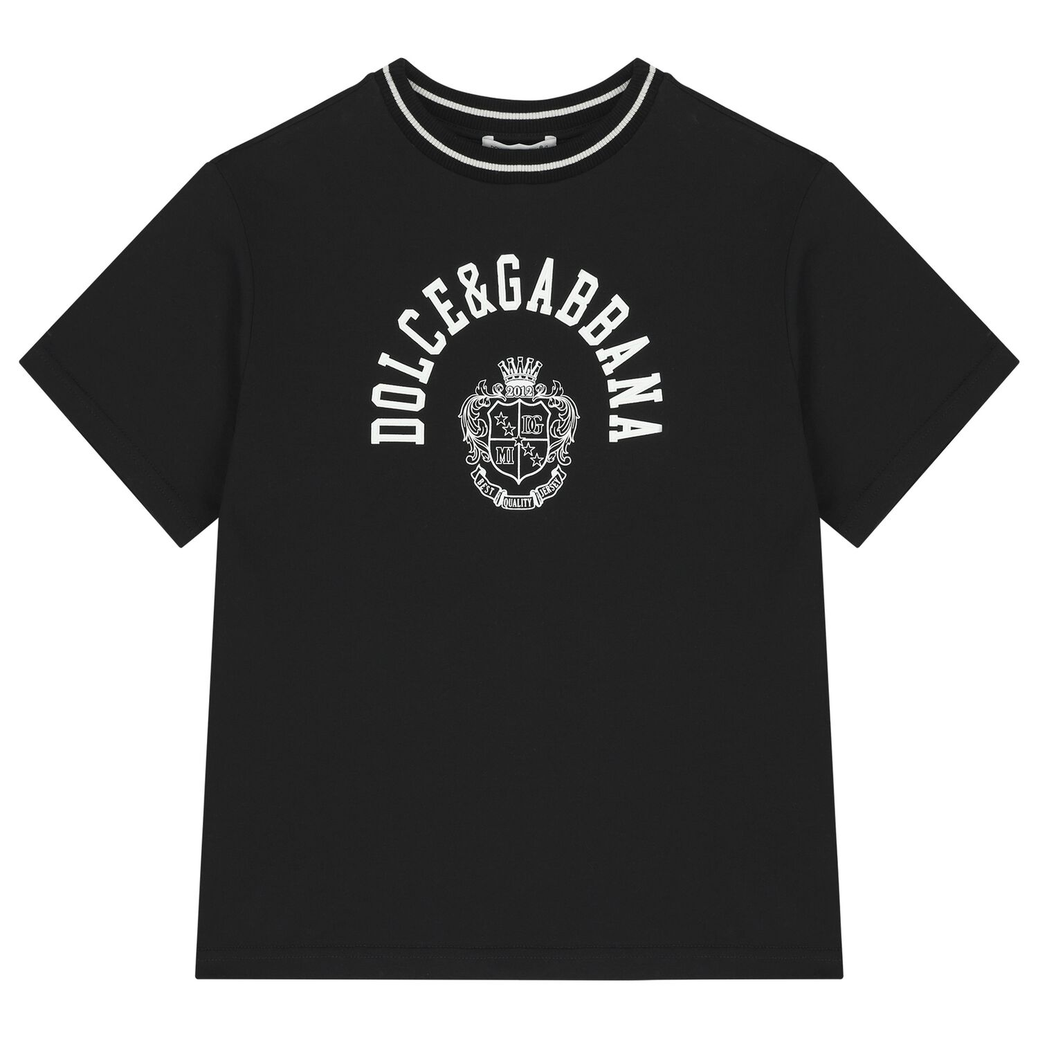 Boys Black Logo T-Shirt, 1, hi-res