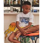 White Logo Wave T-Shirt, 1, hi-res