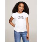 Girls White Logo T-Shirt, 1, hi-res