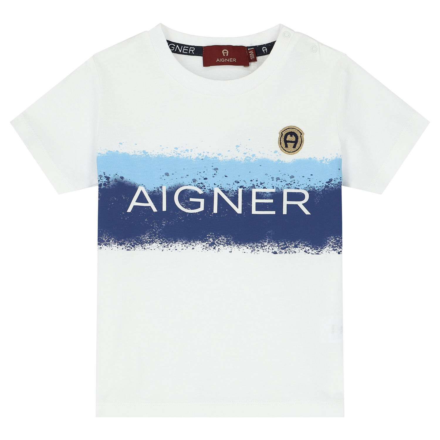Younger Boys White Logo T-Shirt, 2, hi-res