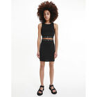 Girls Black Logo Skirt, 1, hi-res