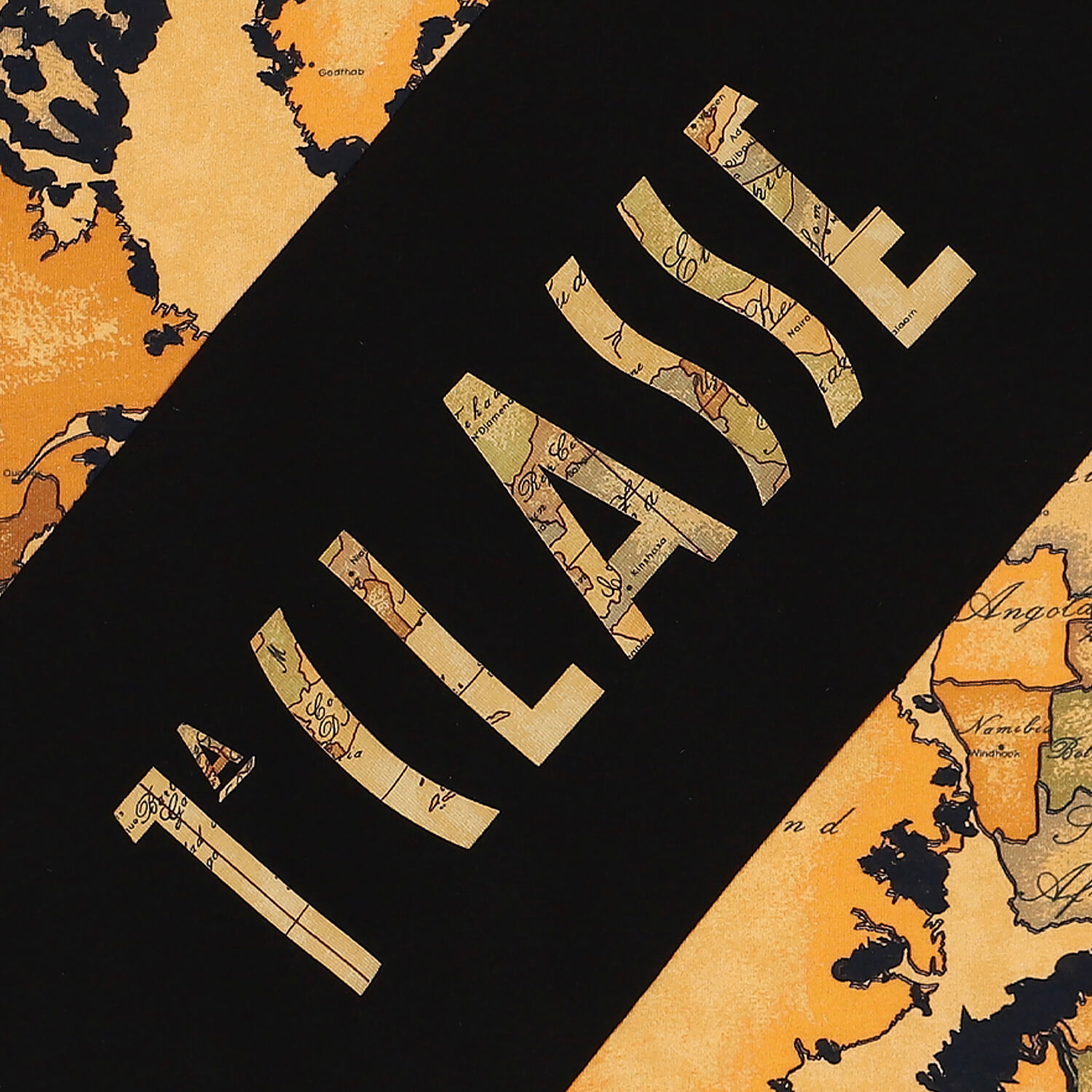 Boys Black & Beige Geo Map T-Shirt, 1, hi-res