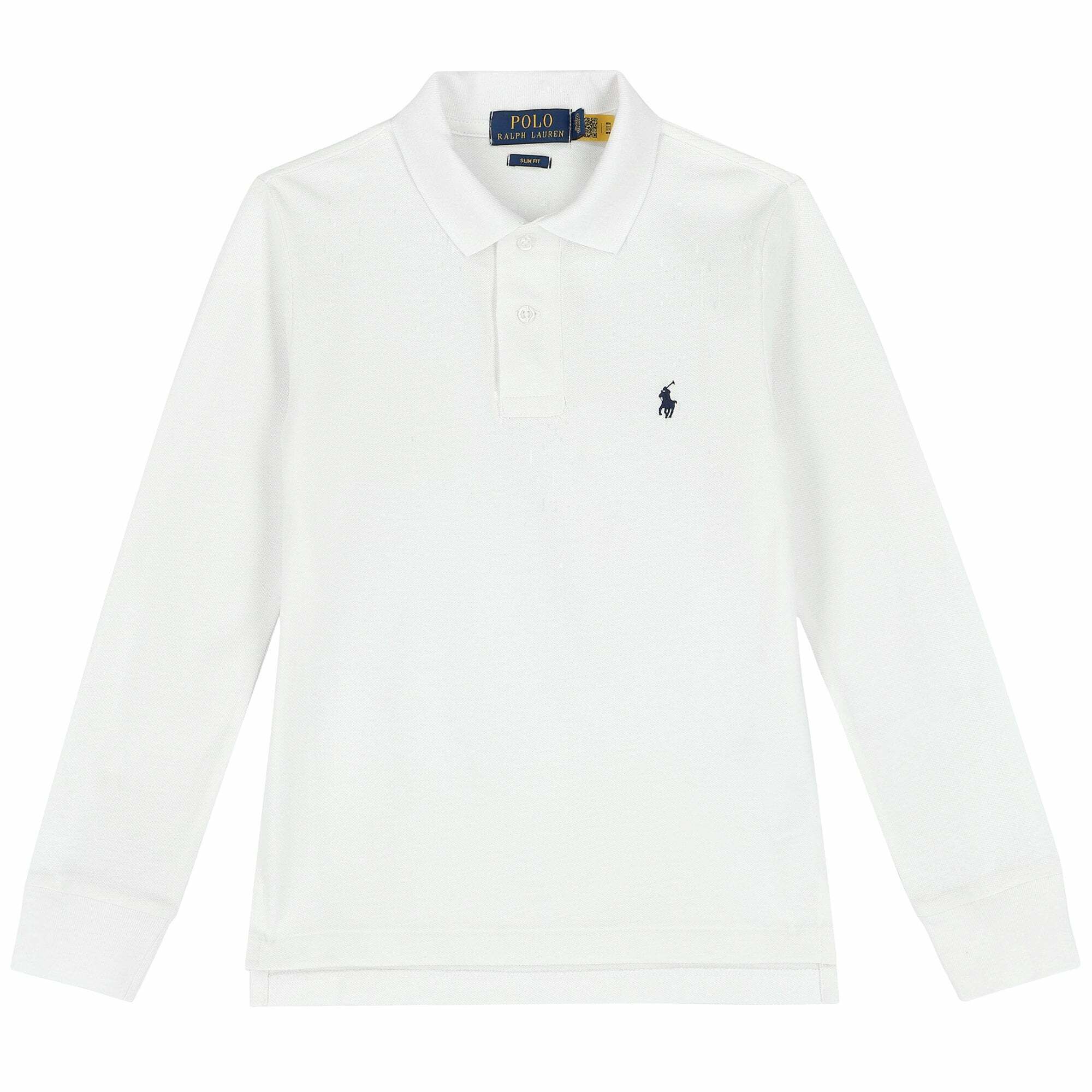 Boys white ralph lauren shirt best sale