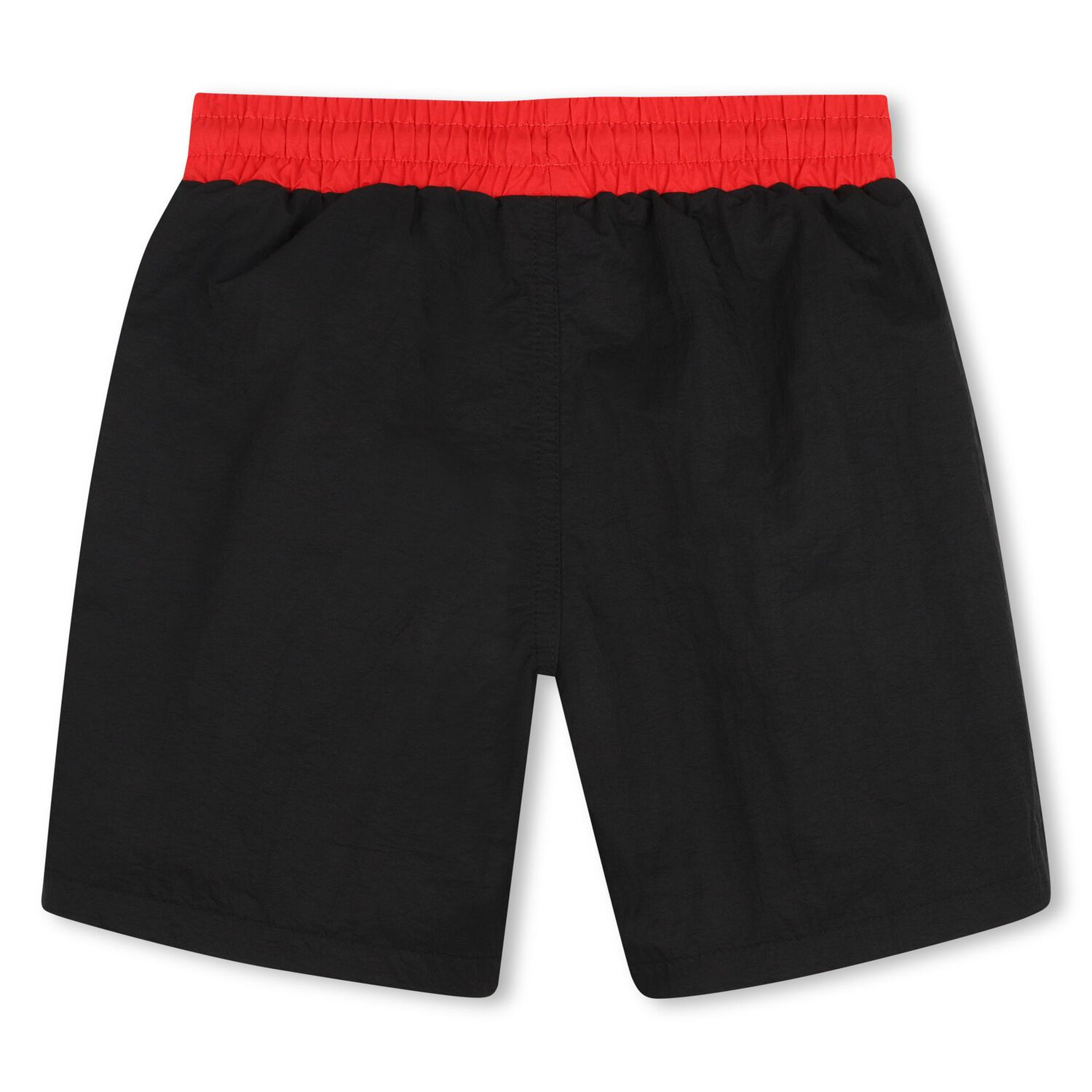 Boys Black Logo Swim Shorts, 1, hi-res