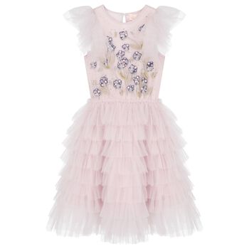 Girls Pink Embellished Tutu Dress