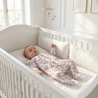 Baby Girls White & Pink Africa Babygrow, 1, hi-res