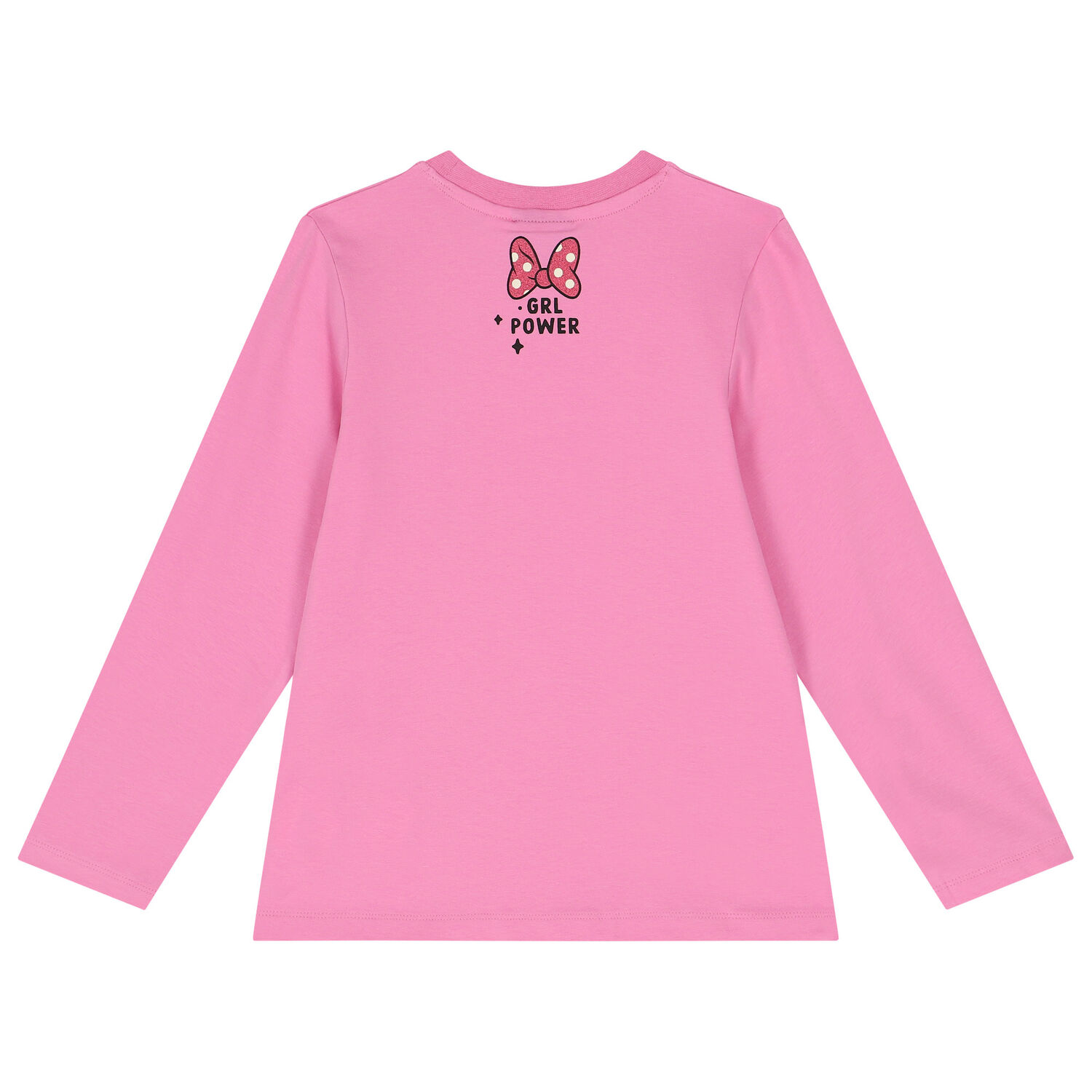 Girls Pink Minnie Mouse Long Sleeve Top, 1, hi-res