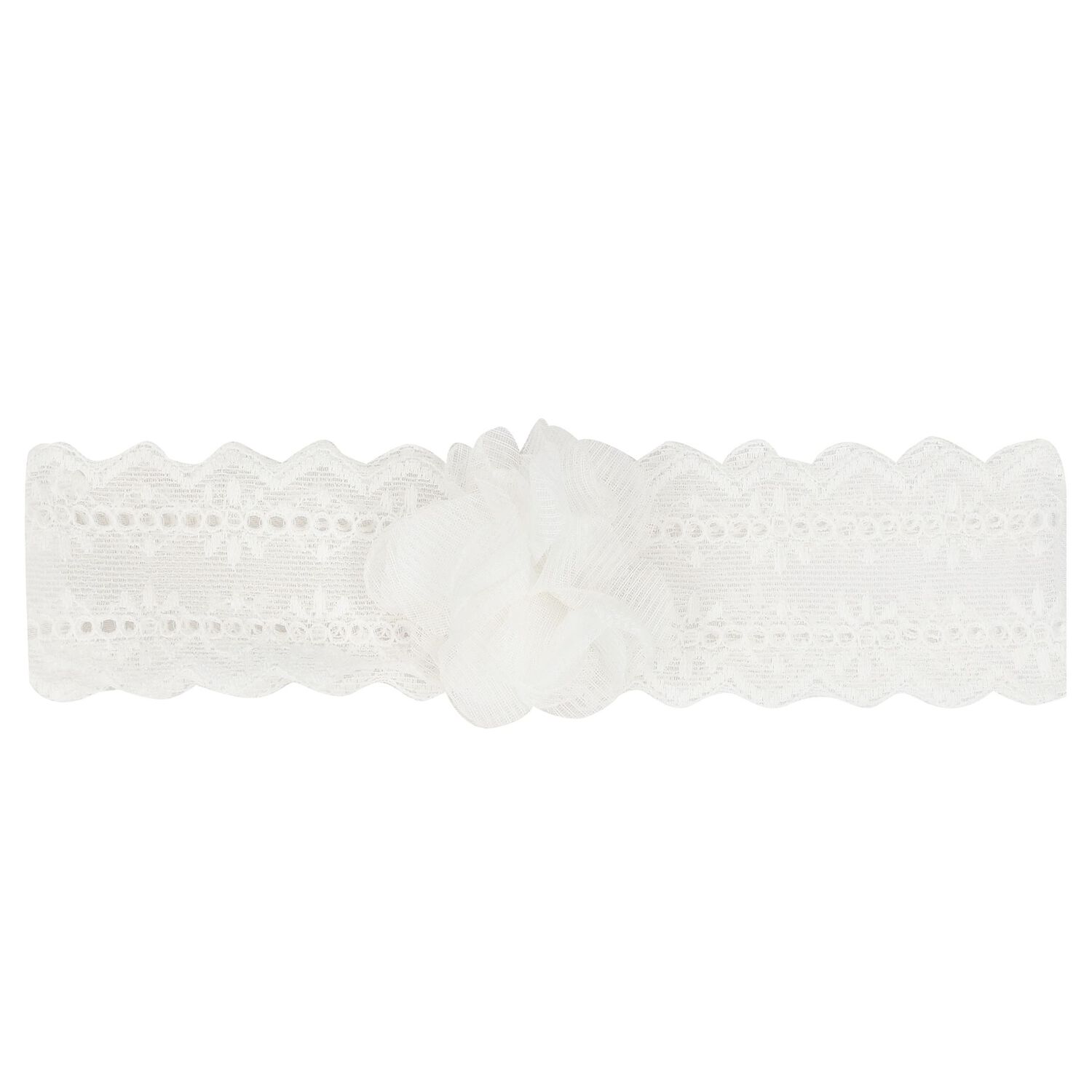 Baby Girls White Headband & Socks Set, 1, hi-res