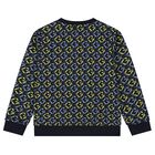 Boys Navy Blue Logo Sweatshirt, 1, hi-res