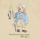 Boys Beige Fishing Polo Bear T-Shirt, 1, hi-res
