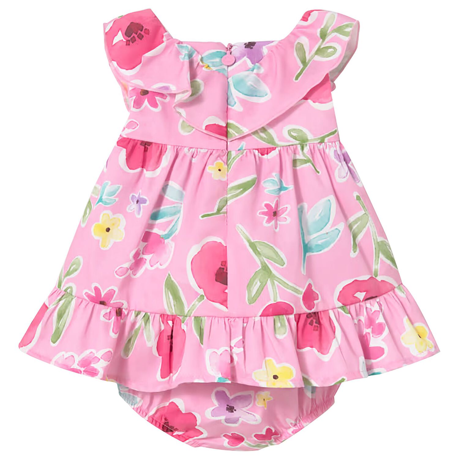 Baby Girls Pink Floral Dress Set, 1, hi-res