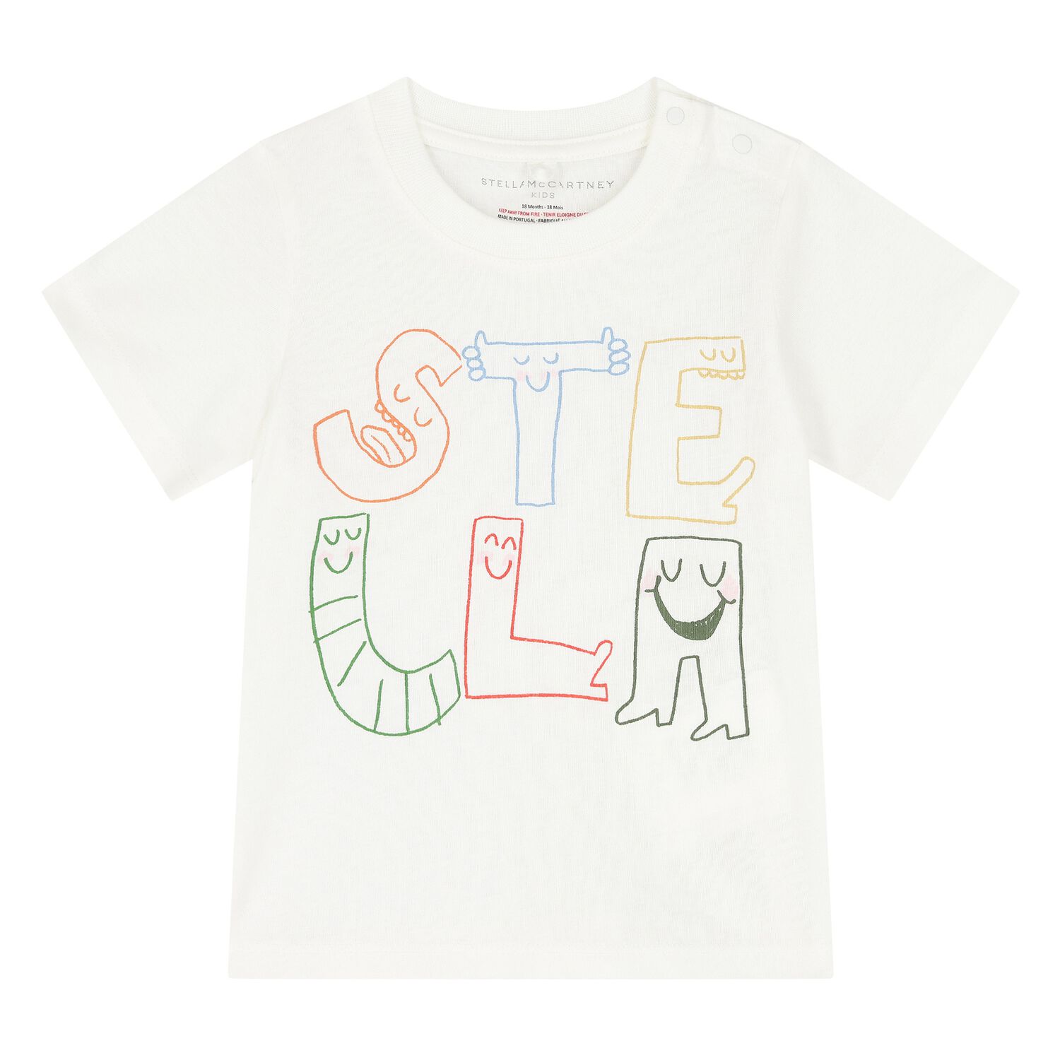 Younger Boys Ivory Logo T-Shirt, 1, hi-res image number null