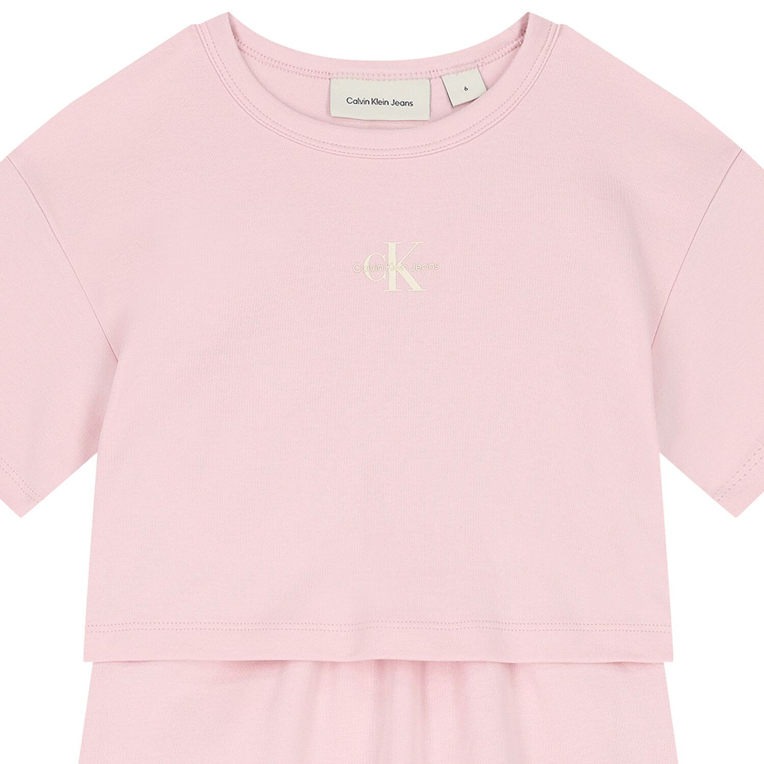 Girls Pink Logo Dress, 2, hi-res
