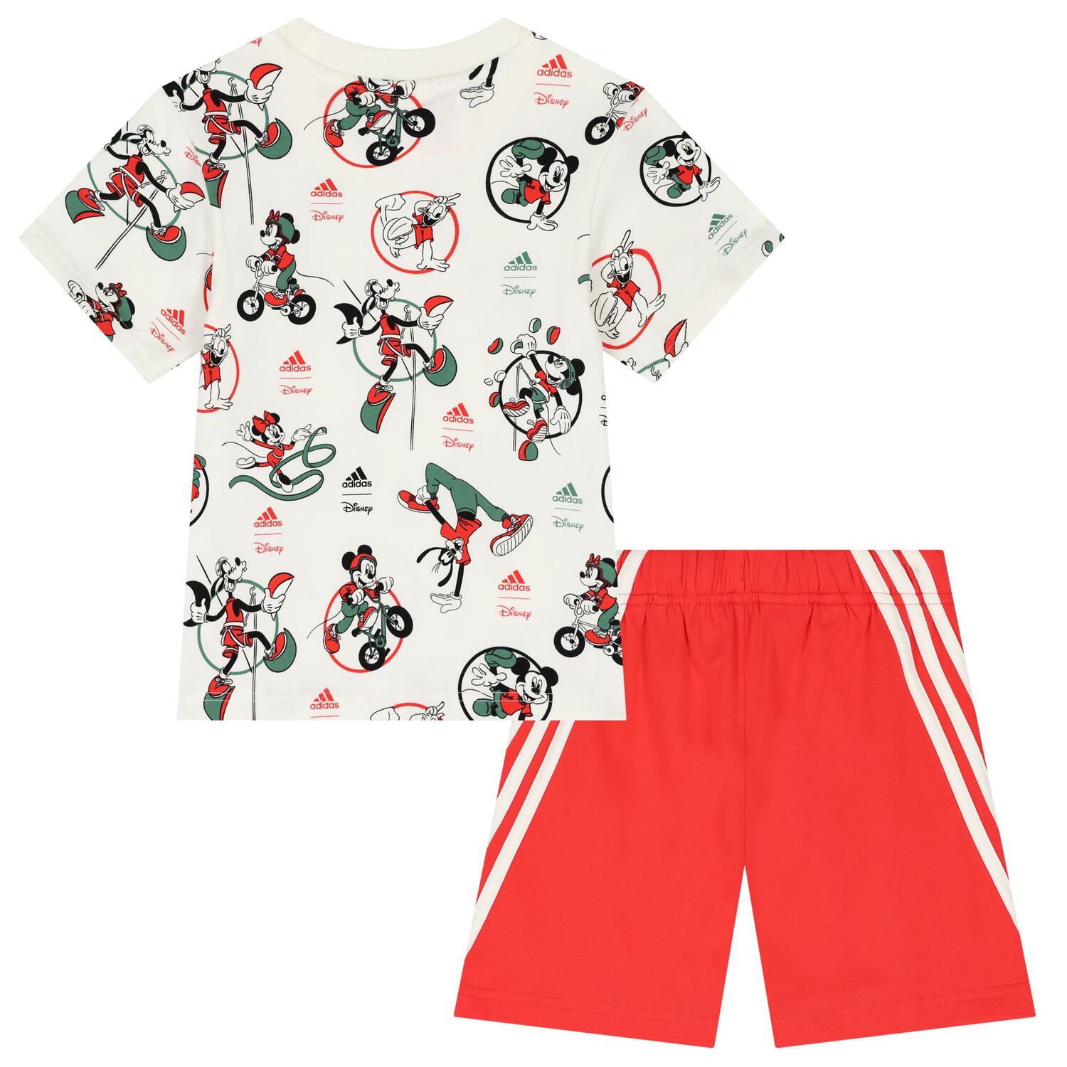 Ivory & Red Disney Logo Shorts Set, 1, hi-res