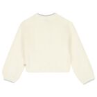 Girls Ivory Sequin Knit Cardigan, 1, hi-res
