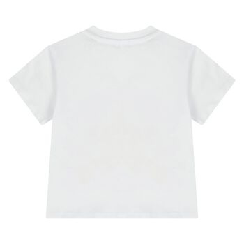 Younger Girls White Star Logo T-Shirt