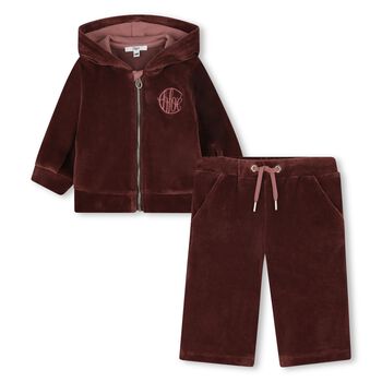 Younger Girls Red Logo Tracksuit