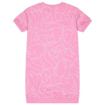Girls Pink Logo Dress